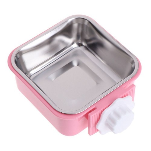 2 In 1 Small Pet Feeder Hanging Bowl Square Squirrel Rabbit Cat Dog Food Bowl - Picture 8 of 13