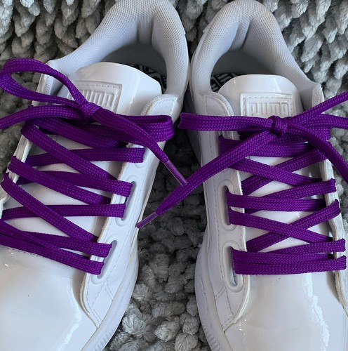 Coloured Flat Shoelaces 60 90 120 & 150cm's Long Laces For Trainers Shoes Boots - Picture 12 of 77