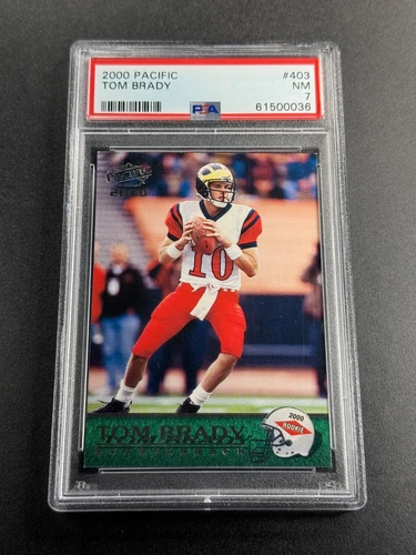 TOM BRADY 2000 PACIFIC #403 ROOKIE CARD RC NEAR MINT PSA 7 PATRIOTS NFL
