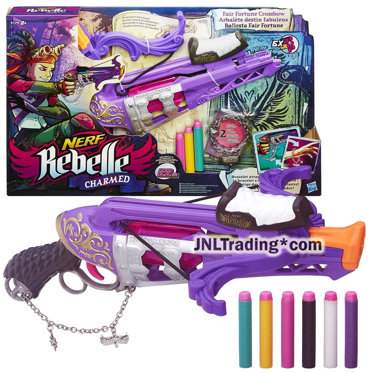 Year 2014 Nerf Rebelle Charmed Series FAIR FORTUNE CROSSBOW with Revolving Drum