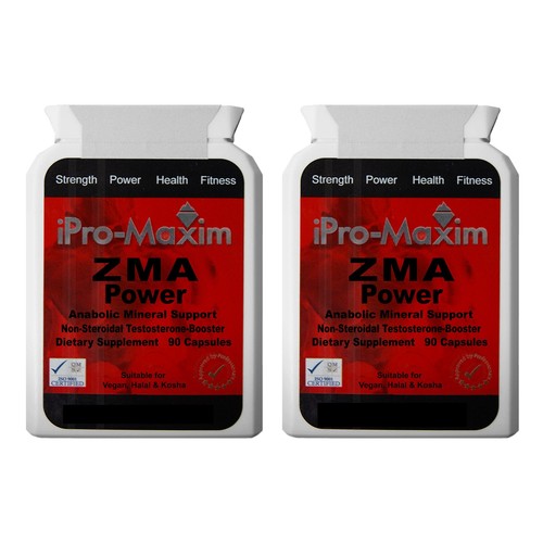 ZMA Pro Booster Muscle Growth Magnesium Zinc Vitamin B6 180 X1000mg Caps - Picture 3 of 5