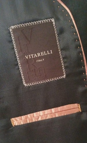 VITALI Italian Imported Slim Fit 3 Piece Suit-36S/31-34 Pant/Vest-Olive Green - Picture 7 of 7