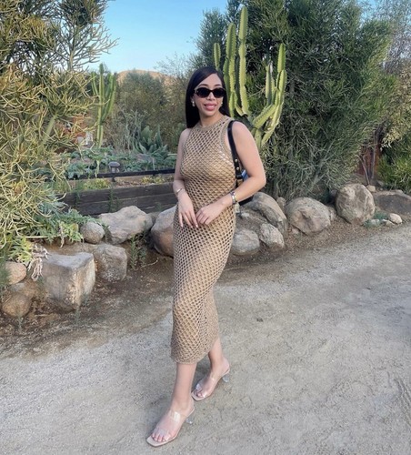 New Zara Long Crochet Knit Gold Tan Dress with Metallic Detail 4331/043 Medium - Picture 4 of 12