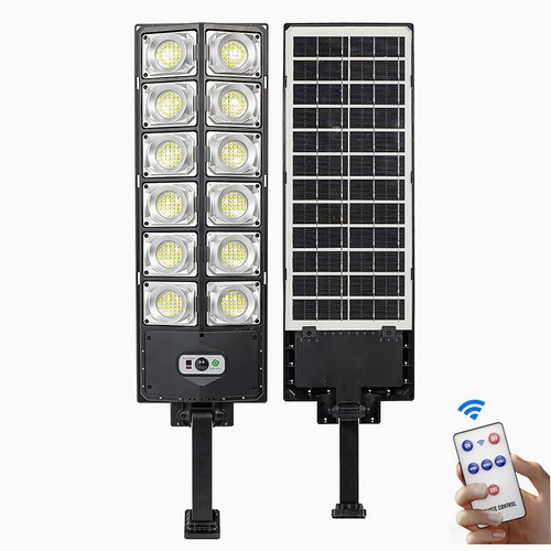 LED Solar Straßenlampe Straßenlaterne Solarleuchte mit Fernbedienung Außen - Bild 5 von 14