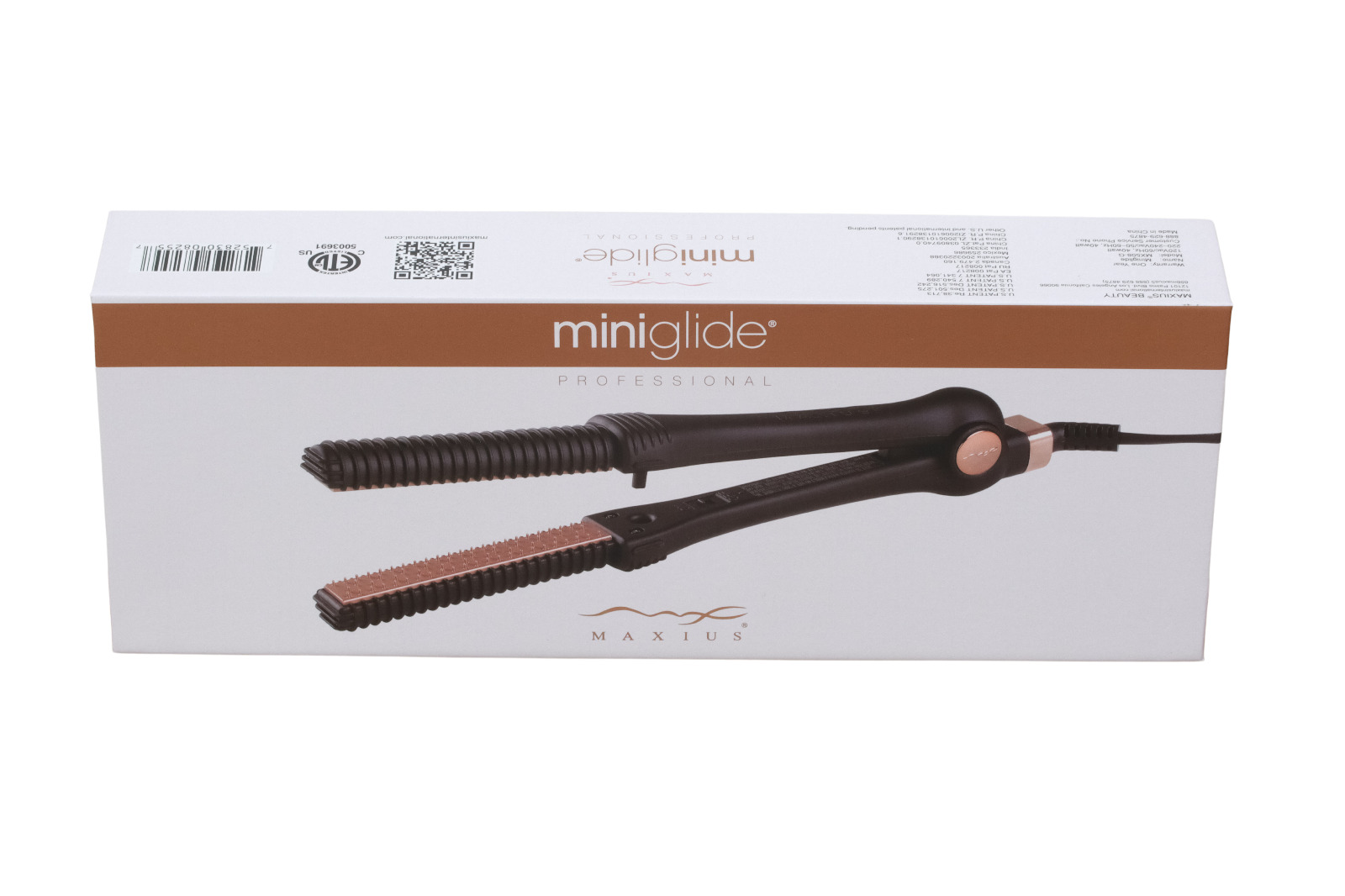 Maxius Miniglide Professional Hair Straightener Dual Voltage Travel Size
