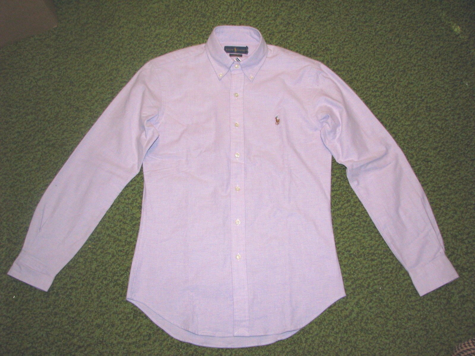 Men's (S) POLO-RALPH LAUREN Lavender STRETCH Oxford Shirt (Slim Fit) Men's (S) POLO-RALPH LAUREN Lavender STRETCH Oxford Shirt (Slim Fit)