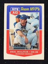 1988 Topps Rite-Aid Team MVP's Milwaukee Brewers Baseball Card #20 Paul Molitor