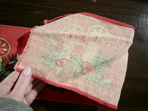 CORREDOR DE MESA DE NAVIDAD Vela Roja Yute/Arpillera Sueca Noruega 47x5,5 - Imagen 4 de 4