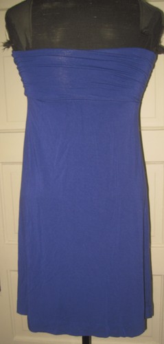 Vestido SOMA Azul Real Pull on Sin Tirantes Detalle Flor Capas M ÚLTIMA VEZ - Imagen 4 de 4