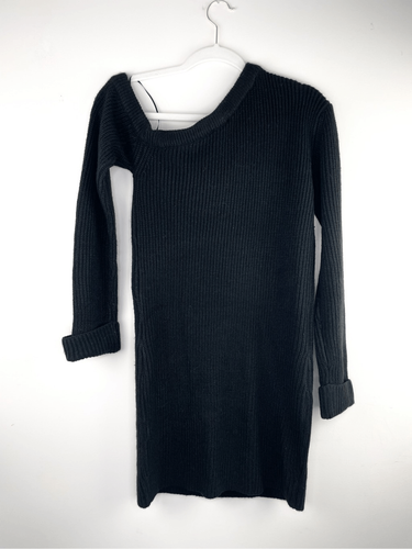 WAYF Everlasting One Shoulder Pulloverkleid schwarz Größe S - Bild 12 von 14