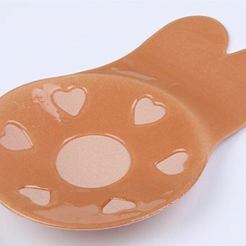 Invisible Bra Silicone Adhesive Lift Rabbit Reusable Push up Nipple Cover Sticky - Picture 20 of 28