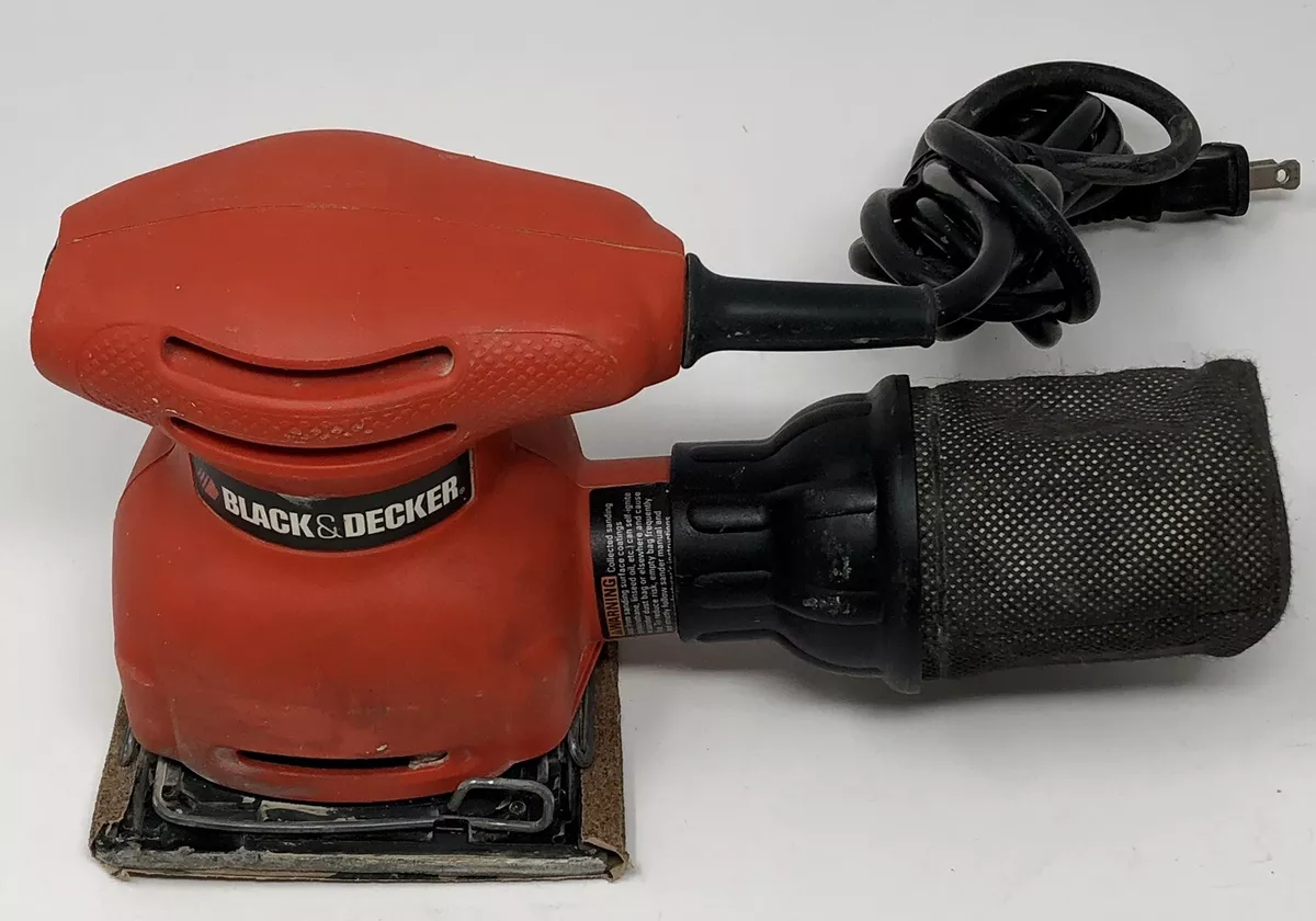 Black & Decker Corded Electric Palm Hand Sander 1/4 FS500 W/ Dust Catcher  Bag