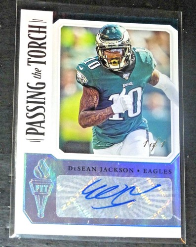 2019 PANINI PASSING THE TORCH 1/1 DESEAN JACKSON~WHITESIDE RC PHILADELPHIA AUTO - Picture 1 of 2