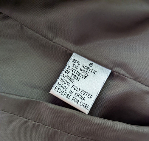 DONNA SANDS SKIRT SUIT Fully Lined Womens 6 Woven Wool Blend Gold Career Office - Picture 9 of 17