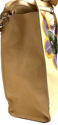 PAINTED CONVERTIBLE FURLA SATCHEL SHOULDER SHOPPER TRAVEL TOTE HANDBAG LEATHER - Picture 7 of 9