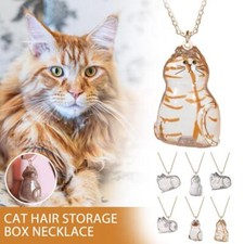 Cat keychain Hair Storage Bottle Transparent Cat Hair Storage Box Pendants