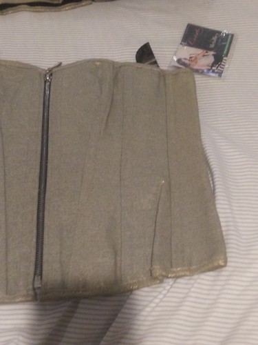 Corsets By Baci Tan Glitter Small Nwt - Picture 2 of 5