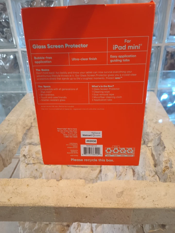 Protect Onn Glass Screen Protector For iPad Mini 1 2 3 Tempered Glass - Image 2 of 3