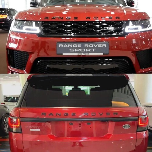 2Set Gloss Black Front&Rear Liftgate Emblem For RANGE ROVER Letters Sport Evoque - Picture 2 of 6