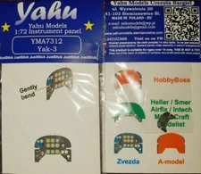 Yahu 1/72 Yakovlev Yak-3 Instrument Panel for Zvezda kits