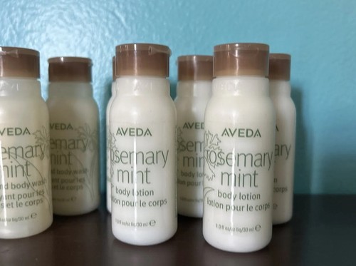 Aveda Rosemary Mint Body Lotion Hand Body Wash Travel Lot 1 Oz 5 Each - Picture 2 of 3