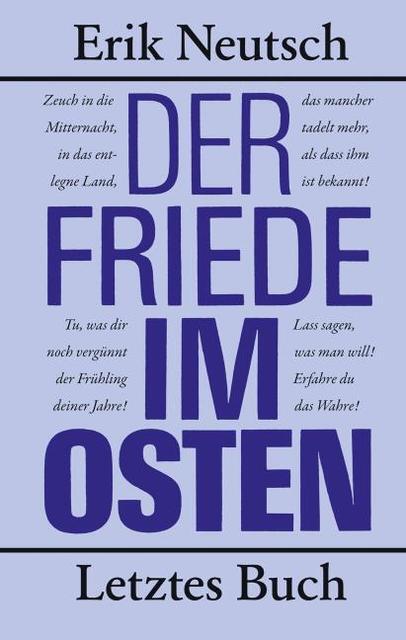 Thumbnail - Der Friede Osten - Erik Neutsch - 9783360021823