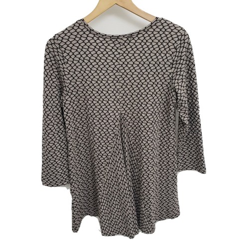 Habitat Steppingstone Pucker Knit Tunic Textured Top Black Gray Women's Sz S - Picture 2 of 5