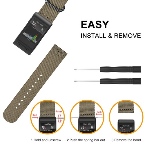 Für Garmin Vivoactive HR Band Weich Nylon Sport Riemen Metallschnalle Armband - Bild 19 von 19