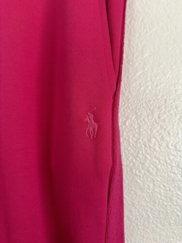 Polo Ralph Lauren Double Knit Preppy Pony Logo Jogger Pants Pink Women’s Size XL - Picture 3 of 6
