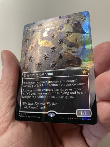 Skyknight Squire (0370) *LÁMINA DE MANÁ* Fundaciones sin bordes 2024 MTG FDN CASI NUEVO/COMO NUEVO - Imagen 9 de 11