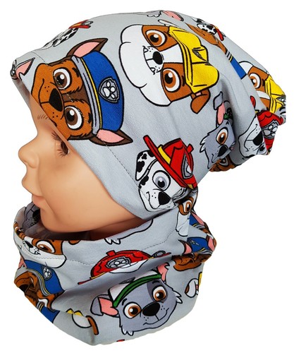 Children Kids Boys Girl Hat Tube Scarf Spring Autumn Cotton Set 1-2-4-8-12 Years - Picture 27 of 57