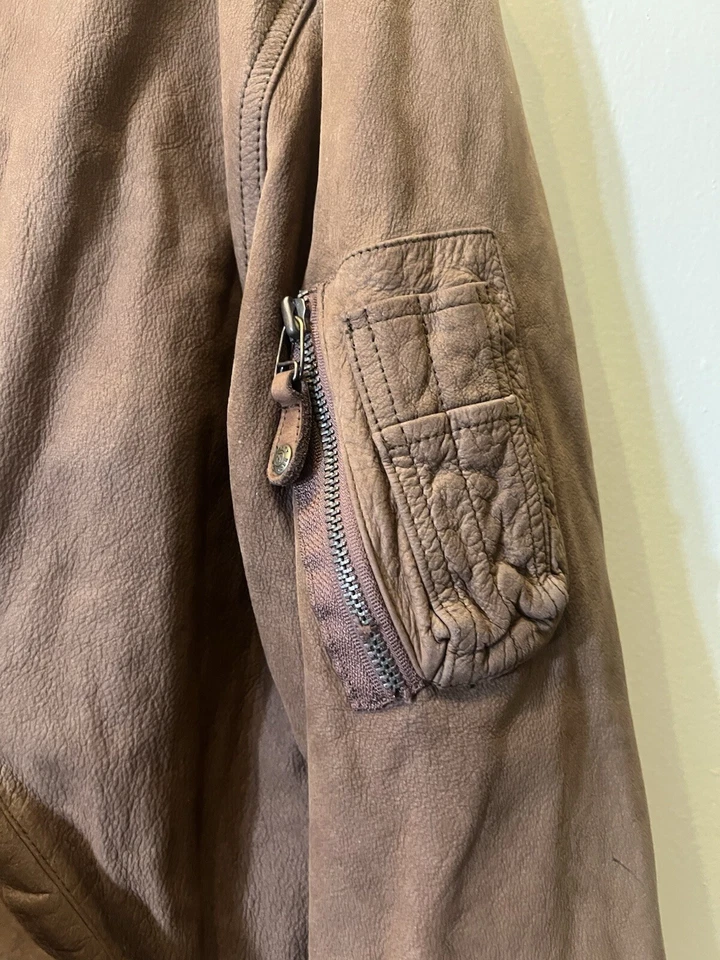 Vintage Tommy Hilfiger Suede Navy Bomber Jacket - Image 2 of 4