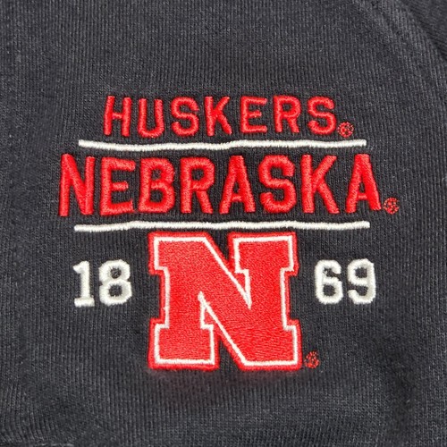 Champion NEBRASKA HUSKERS Youth Size Small Black 1/4 Zip Pullover Pockets K1 - Picture 3 of 12
