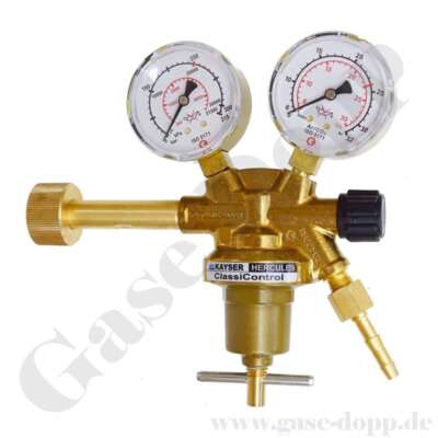 Argon CO2 Druckminderer 200 bar 0 - 24 l/min mit Handanschluss - HERKULES