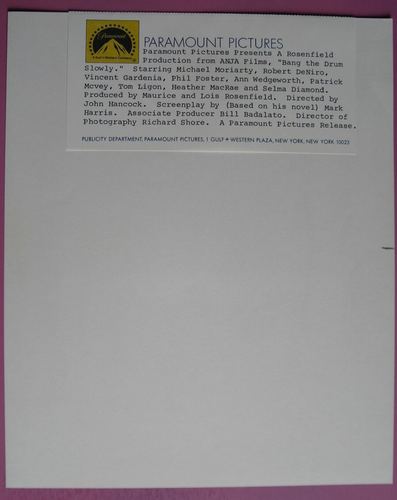 X172 US Pressefoto ROBERT DE NIRO - Das letzte Spiel / Bang the Drum Slowly 1973 - 第 2/2 張圖片
