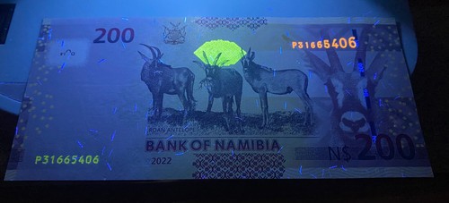 Namibia, 200 dólares, 2022, P-Nuevo, Antílopes UNC - Imagen 3 de 3