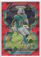 2021 Panini Prizm Prizms Red Ice #338 Jaylen Waddle Rc 