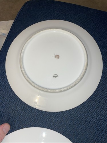Set of (10) Pickard Gold Decorated & Monogrammed Haviland Limoges Dinner Plates - Picture 11 of 23