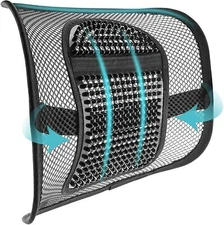 Universal Mesh Back Support Lumbar Brace For Car Office Seat Chair Cushion