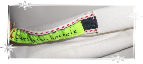 B - Haut T-shirt Fantaisie Blanc Christian Lacroix Bazar Taille 16 ans - Imagen 5 de 6