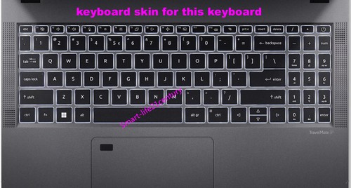 US Keyboard Skin Cover for Acer AG15-31P N23Q23 TravelMate P2 TMP216-51 P215-54 - Picture 3 of 6