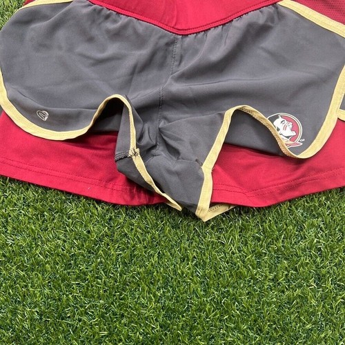 Florida State Seminoles Running Shorts Women Medium M Red Lined Performance NCAA - Picture 6 of 7