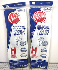 Genuine Hoover Type H Vacuum Bags for Canisters USA Lot of 2 (3 Packs) 1991