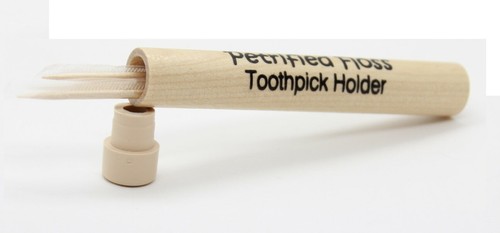 Holz Tasche Reise Zahnstocher Halter, enthält verpackte Zahnstocher - 2er Set - Bild 4 von 7