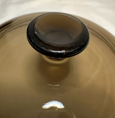 Pyrex LID ONLY Amber Glass Lid W-1-C Replacement Round Kitchen Cooking Saucepan - Picture 3 of 8