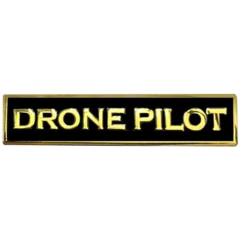 DRONE PILOT Black Commendation Bar Pin Police Government Real Estate Commercial - 第 1/2 張圖片
