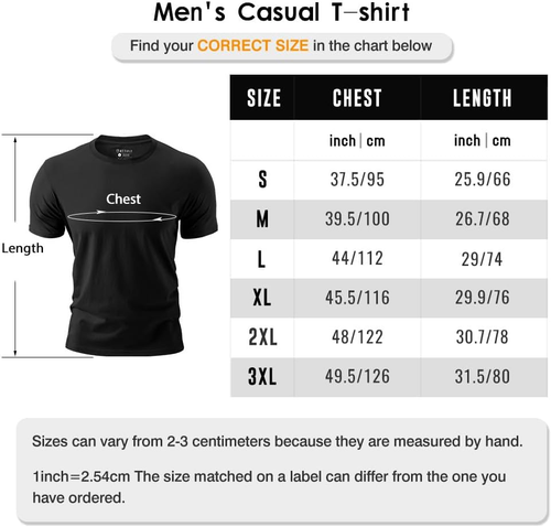 Men’S Graphic T-Shirt – 100% Cotton, Classic Fit, Short Sleeve Crewneck, Unique - Picture 3 of 3