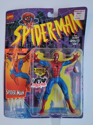 Unopened Spider-Man Acrion figure and Collector Pin ~ 1994 Toy Biz