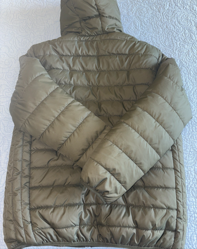 NWT Spire by Galaxy Men’s Jacket Medium Green Sherpa Lined Hooded Puffer Coat - Picture 2 of 10