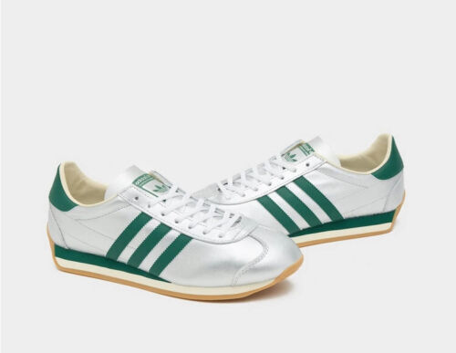 Adidas Originals Country Og In Argento E Verde Stock Limitato - Foto 2 di 9